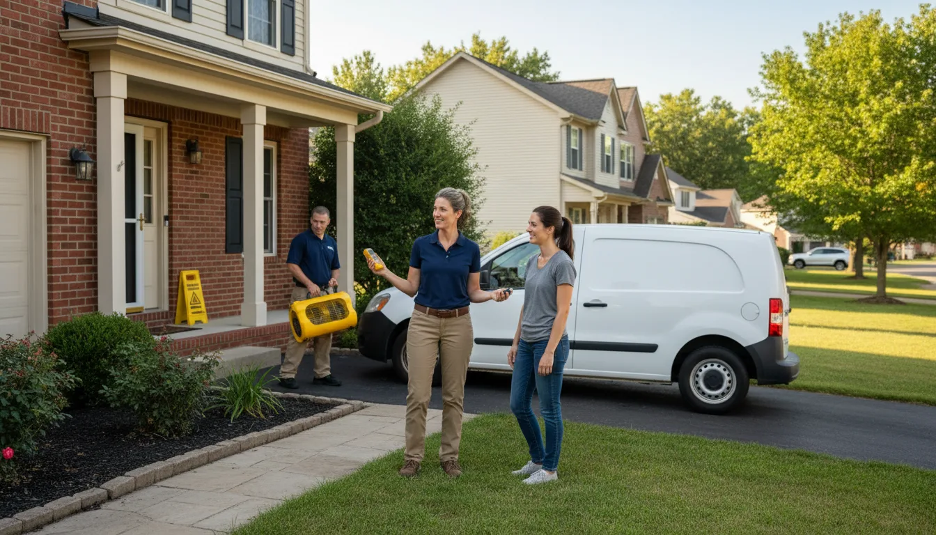 Residential water damage restoration in Westville, IL